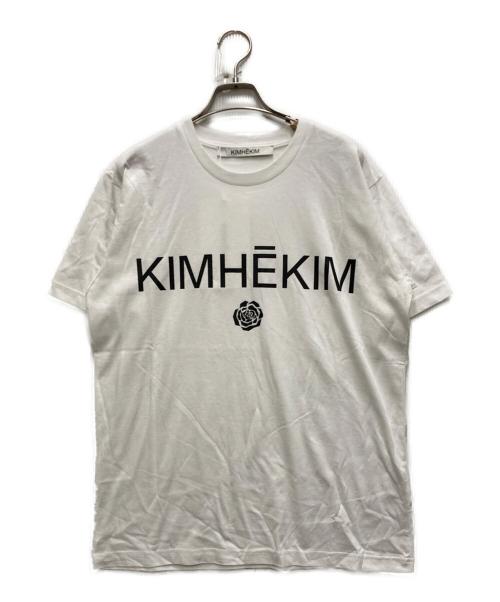 Kimhekim（キムヘキム）KIMHEKIM (キムヘキム) ローズロゴプリントTシャツ ホワイト サイズ:Mの古着・服飾アイテム