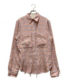 FAITH CONNEXION（フェイスコネクション）の古着「チェックシャツ」｜ピンク