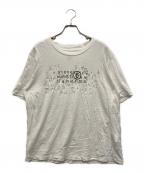 MM6 Maison Margielaエムエムシックスメゾンマルジェラ）の古着「ダメージ加工Tシャツ」｜ホワイト