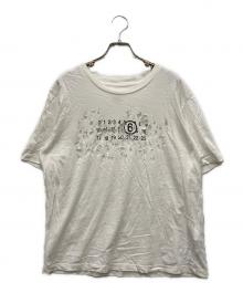 MM6 Maison Margiela（エムエムシックスメゾンマルジェラ）の古着「ダメージ加工Tシャツ」｜ホワイト