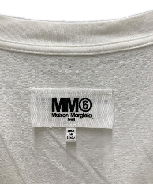 MM6 Maison Margiela（エムエムシックスメゾンマルジェラ）MM6 Maison Margiela (エムエムシックスメゾンマルジェラ) ダメージ加工Tシャツ ホワイト サイズ:Sの古着・服飾アイテム