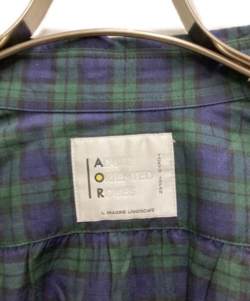 ADULT ORIENTED ROBES（アダルトオリエンテッドローブス）ADULT ORIENTED ROBES (アダルトオリエンテッドローブス) Flannnel Check LS Shirt BLACK WATCH グリーン サイズ:Lの古着・服飾アイテム