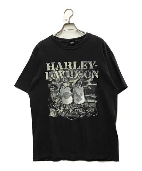 HARLEY-DAVIDSON（ハーレーダビッドソン）HARLEY-DAVIDSON (ハーレーダビッドソン) プリント半袖Tシャツ ブラック サイズ:不明の古着・服飾アイテム
