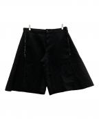 COMME des GARCONS HOMME PLUSコムデギャルソンオムプリュス）の古着「ポリ縮絨インサイドアウトワイドショーツ」｜ブラック