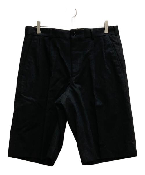 COMME des GARCONS HOMME DEUX（コムデギャルソン オム ドゥ）COMME des GARCONS HOMME DEUX (コムデギャルソン オム ドゥ) ピンストライプタックショーツ ブラック サイズ:Lの古着・服飾アイテム