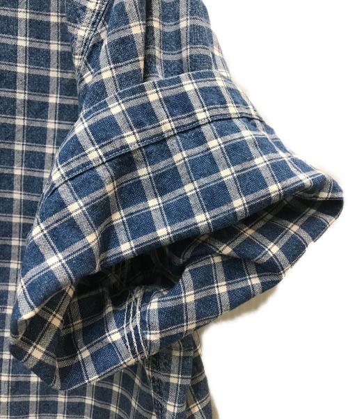 POLO RALPH LAUREN（ポロ・ラルフローレン）POLO RALPH LAUREN (ポロ・ラルフローレン) 90s半袖チェックシャツ ブルー サイズ:Mの古着・服飾アイテム