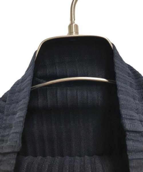 HOMME PLISSE ISSEY MIYAKE（オム プリッセ イッセイ ミヤケ）HOMME PLISSE ISSEY MIYAKE (オム プリッセ イッセイ ミヤケ) プリーツハイネックカットソー ネイビー サイズ:2の古着・服飾アイテム