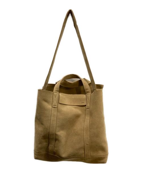 zattu（ザッツ）zattu (ザッツ) マイクロファイバー2WAYバッグ ベージュの古着・服飾アイテム