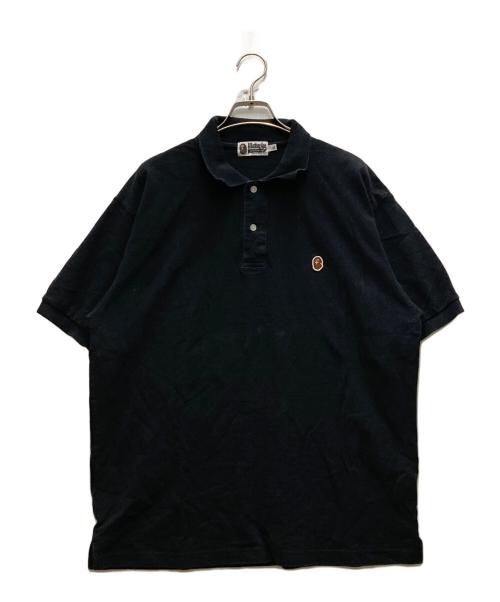A BATHING APE（アベイシングエイプ）A BATHING APE (アベイシングエイプ) 刺繍付きポロシャツ ブラック サイズ:XLの古着・服飾アイテム