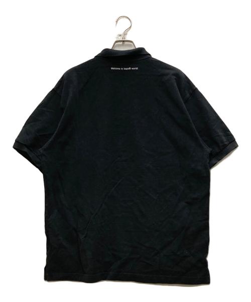 A BATHING APE（アベイシングエイプ）A BATHING APE (アベイシングエイプ) 刺繍付きポロシャツ ブラック サイズ:XLの古着・服飾アイテム