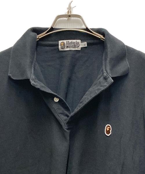 A BATHING APE（アベイシングエイプ）A BATHING APE (アベイシングエイプ) 刺繍付きポロシャツ ブラック サイズ:XLの古着・服飾アイテム