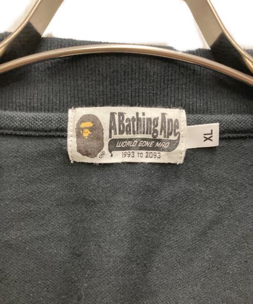 A BATHING APE（アベイシングエイプ）A BATHING APE (アベイシングエイプ) 刺繍付きポロシャツ ブラック サイズ:XLの古着・服飾アイテム