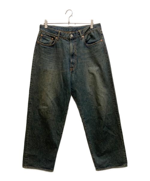 BEAMS（ビームス）BEAMS (ビームス) Wide Denim Pants ブルー サイズ:Lの古着・服飾アイテム