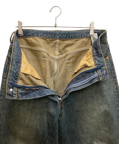 BEAMS（ビームス）BEAMS (ビームス) Wide Denim Pants ブルー サイズ:Lの古着・服飾アイテム