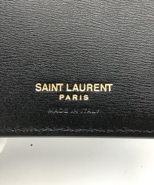 Saint Laurent Paris（サンローランパリ）Saint Laurent Paris (サンローランパリ) カサンドラ2つ折り財布 ブラックの古着・服飾アイテム