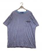 BoTTボット）の古着「Jacquard Border Pocket Tee」｜ブルー