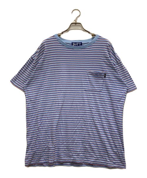 BoTT（ボット）BoTT (ボット) Jacquard Border Pocket Tee ブルー サイズ:XLの古着・服飾アイテム