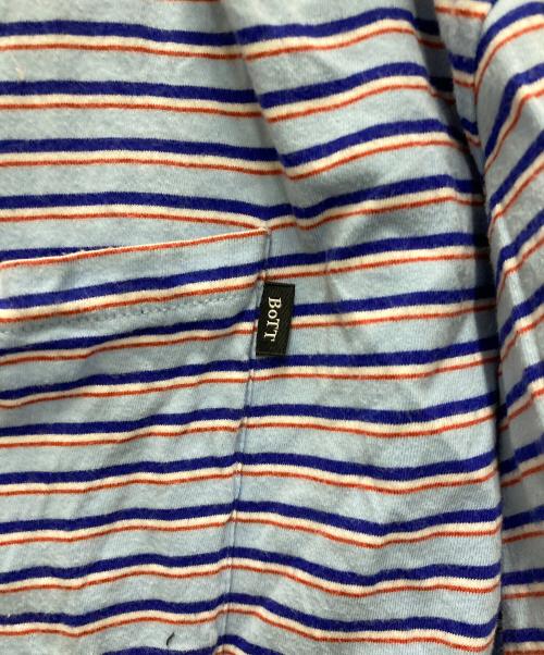 BoTT（ボット）BoTT (ボット) Jacquard Border Pocket Tee ブルー サイズ:XLの古着・服飾アイテム