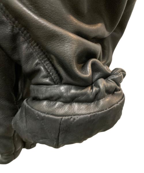 BALENCIAGA（バレンシアガ）BALENCIAGA (バレンシアガ) フーデッドレザージャケット/パーカー ブラック サイズ:2の古着・服飾アイテム