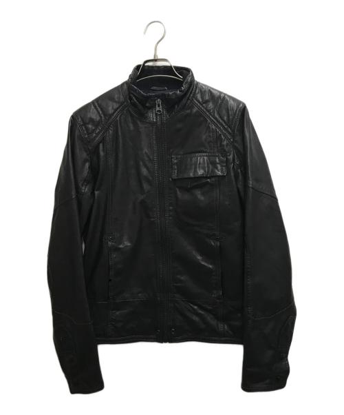 G-STAR RAW（ジースターロゥ）G-STAR RAW (ジースターロゥ) NWE MF.D LEATHER JKT ブラック サイズ:XSの古着・服飾アイテム