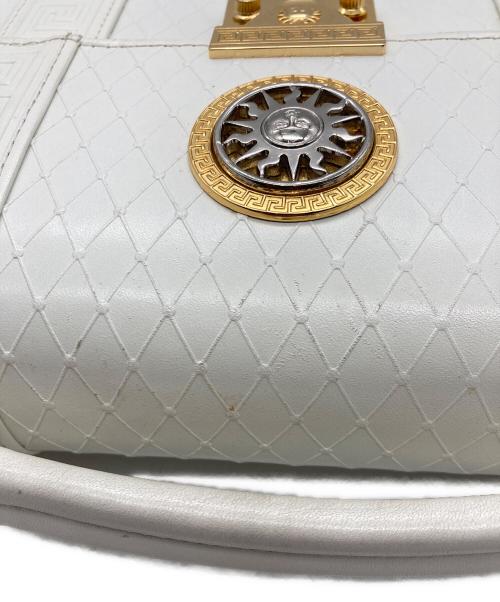 GIANNI VERSACE（ジャンニ・ヴェルサーチ）GIANNI VERSACE (ジャンニ・ヴェルサーチ) サンバーストハンドバッグ ホワイトの古着・服飾アイテム