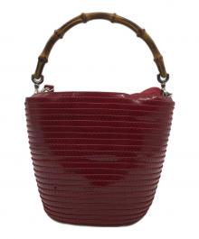 GUCCI（グッチ）の古着「バンブーハンドル2WAYバッグ」｜レッド