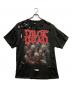 DROPDEAD（ドロップデッド）の古着「クラッシュ加工プリントTシャツ」｜ブラック