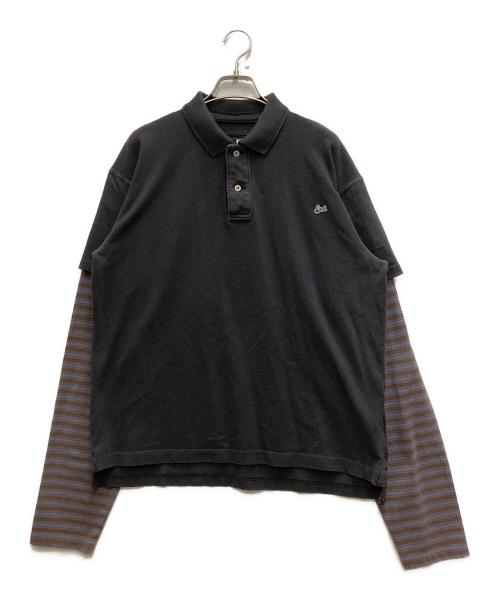 ERL（イーアールエル）ERL (イーアールエル) DOUBLE SLEEVE P0LO T-SHIRT グレー サイズ:Mの古着・服飾アイテム