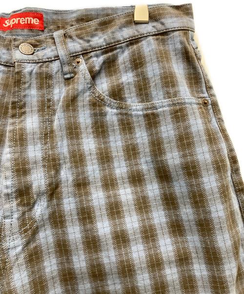 SUPREME（シュプリーム）Supreme (シュプリーム) Plaid Baggy Short ネイビー×ブラウン サイズ:Ｗ32の古着・服飾アイテム
