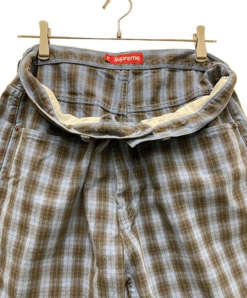 SUPREME（シュプリーム）Supreme (シュプリーム) Plaid Baggy Short ネイビー×ブラウン サイズ:Ｗ32の古着・服飾アイテム
