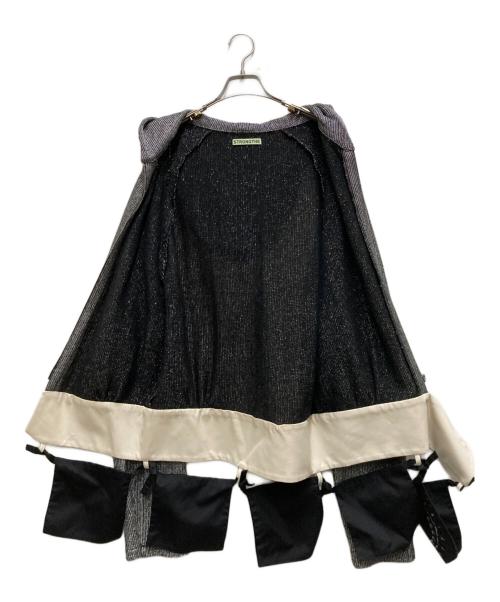 STRONGTHE（ストロングテ）STRONGTHE (ストロングテ) デザインニットフーディー グレー サイズ:Lの古着・服飾アイテム