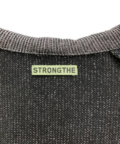 STRONGTHE（ストロングテ）STRONGTHE (ストロングテ) デザインニットフーディー グレー サイズ:Lの古着・服飾アイテム