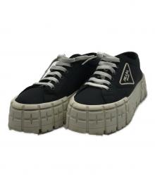 PRADA（プラダ）の古着「ダブルホイールナイロンギャバジンスニーカー」｜ブラック