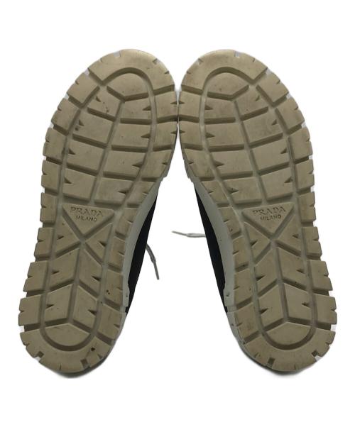 PRADA（プラダ）PRADA (プラダ) ダブルホイールナイロンギャバジンスニーカー ブラック サイズ:23.5の古着・服飾アイテム