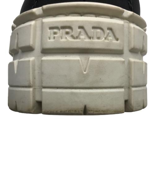 PRADA（プラダ）PRADA (プラダ) ダブルホイールナイロンギャバジンスニーカー ブラック サイズ:23.5の古着・服飾アイテム
