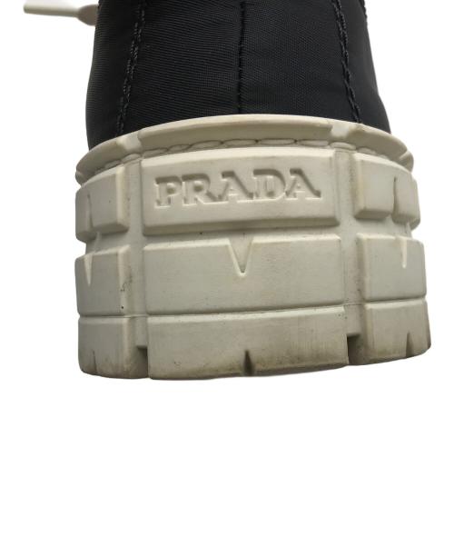 PRADA（プラダ）PRADA (プラダ) ダブルホイールナイロンギャバジンスニーカー ブラック サイズ:23.5の古着・服飾アイテム