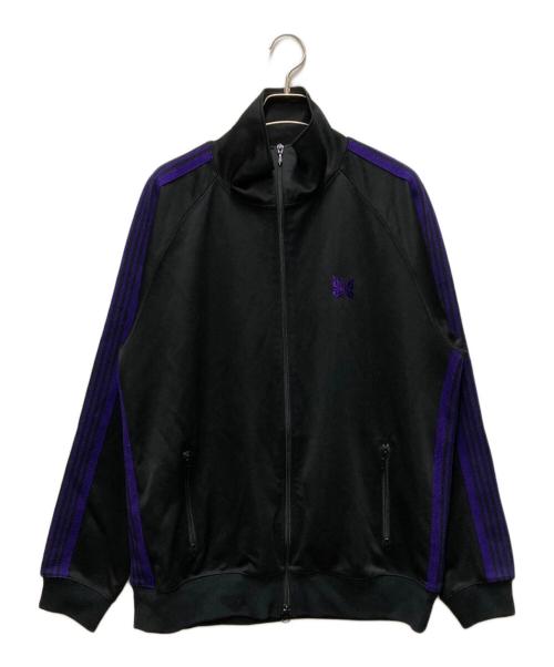 Needles（ニードルズ）Needles (ニードルズ) Track Jacket Poly Smooth ブラック×パープル サイズ:XLの古着・服飾アイテム