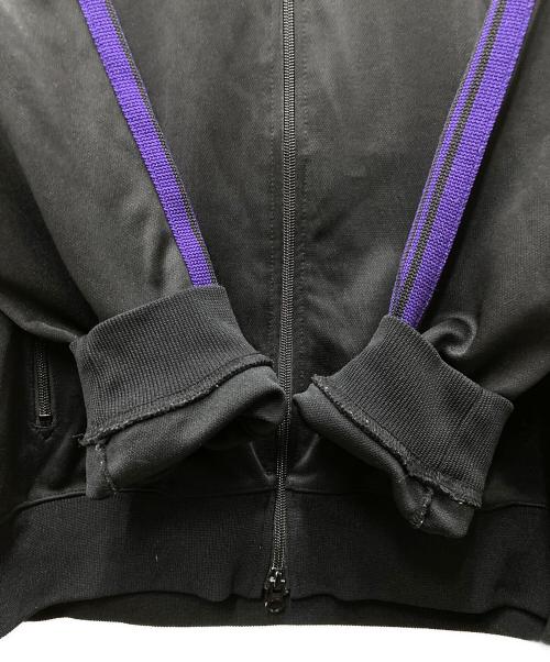 Needles（ニードルズ）Needles (ニードルズ) Track Jacket Poly Smooth ブラック×パープル サイズ:XLの古着・服飾アイテム
