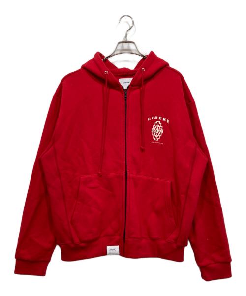 LIBERE（リベーレ）LIBERE (リベーレ) ジップパーカー レッド サイズ:2/MEDIUMの古着・服飾アイテム