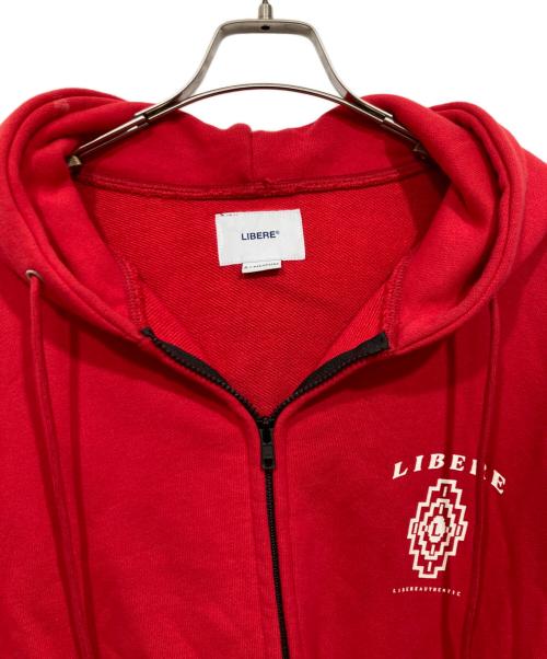 LIBERE（リベーレ）LIBERE (リベーレ) ジップパーカー レッド サイズ:2/MEDIUMの古着・服飾アイテム