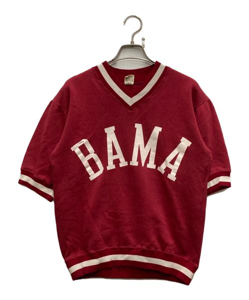 RUSSELL（ラッセル）RUSSELL (ラッセル) 70's~80's Vネック半袖スウェット レッド サイズ:Sの古着・服飾アイテム