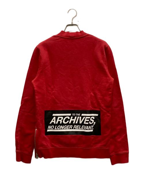 RAF SIMONS（ラフシモンズ）RAF SIMONS (ラフシモンズ) サイドジップスウェット レッド サイズ:XSの古着・服飾アイテム