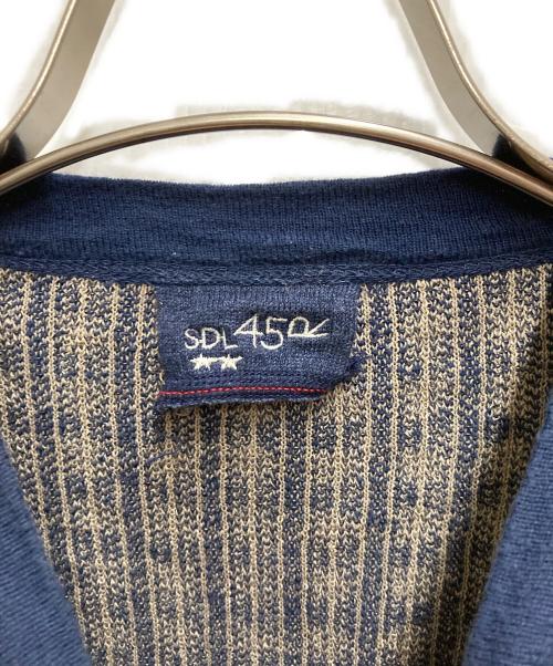 45R（フォーティファイブ・アール）45R (フォーティファイブ・アール) ギンガムジャカードのポロパフ ベージュ×ネイビー サイズ:2の古着・服飾アイテム