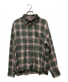 stussy（ステューシー）の古着「Mark Plaid Shirt」｜グリーン×ピンク