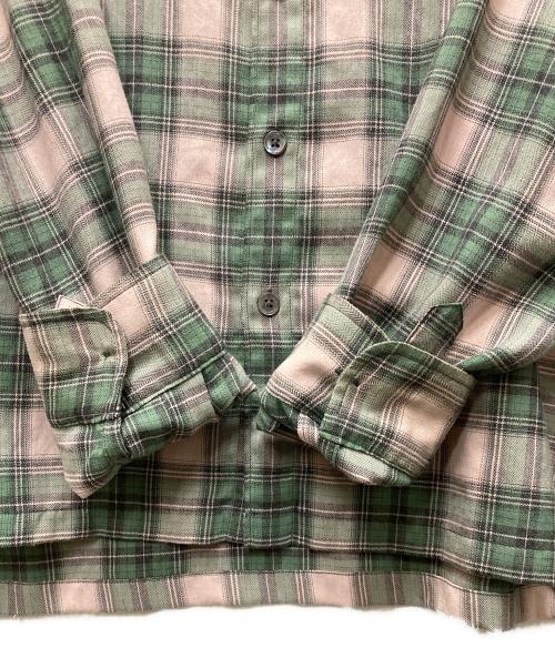 stussy（ステューシー）stussy (ステューシー) Mark Plaid Shirt グリーン×ピンク サイズ:Sの古着・服飾アイテム
