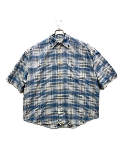 AMI Alexandre Mattiussi（アミアレクサンドルマテュッシ）AMI Alexandre Mattiussi (アミアレクサンドルマテュッシ) チェックシャツ ブルー サイズ:XSの古着・服飾アイテム
