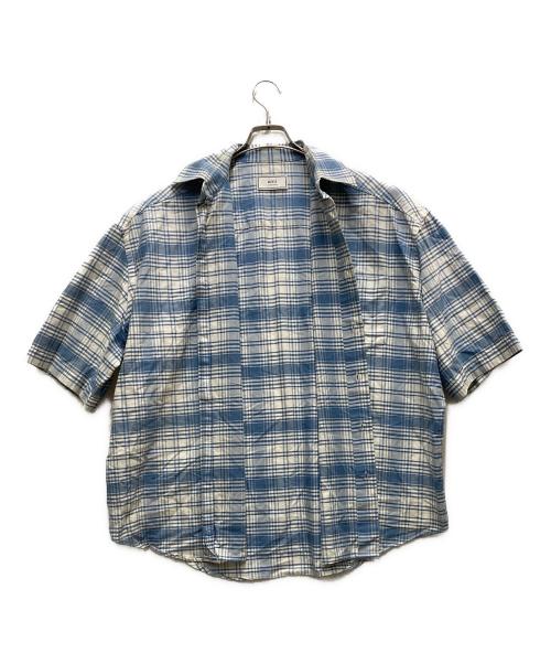 AMI Alexandre Mattiussi（アミアレクサンドルマテュッシ）AMI Alexandre Mattiussi (アミアレクサンドルマテュッシ) チェックシャツ ブルー サイズ:XSの古着・服飾アイテム