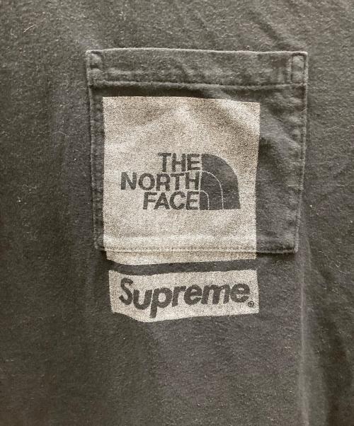 THE NORTH FACE（ザ ノース フェイス）THE NORTH FACE (ザ ノース フェイス) SUPREME (シュプリーム) Printed Pocket Tee ブラック サイズ:XLの古着・服飾アイテム