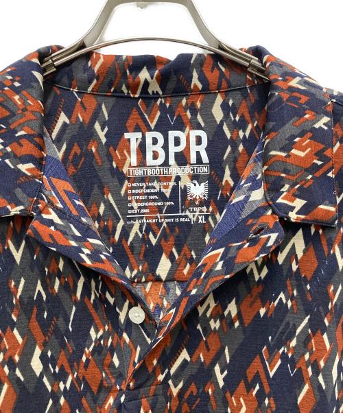 TBPR（タイトブース プロダクション）TBPR (タイトブース プロダクション) 総柄シャツ ブラウン サイズ:XLの古着・服飾アイテム