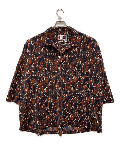 TBPR（タイトブース プロダクション）TBPR (タイトブース プロダクション) 総柄シャツ ブラウン サイズ:XLの古着・服飾アイテム